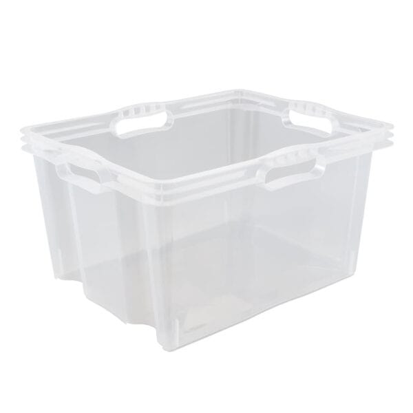 Caisse de rangement solide transparente 24 litres Keeeper