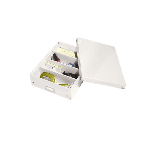 Boîte carton compartimentée multi usages avec couvercle LEITZ