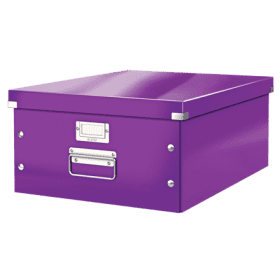 Grande Boîte violette en Carton avec couvercle A3+