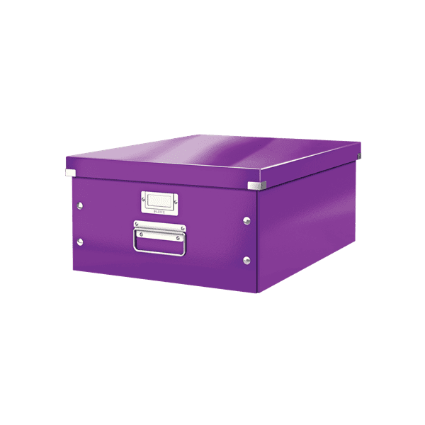 Grande Boîte violette en Carton avec couvercle A3+