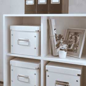 Boîte de rangement Cube en Carton Solide Taille Moyenne Leitz