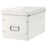 Grand Cube de rangement en Carton avec couvercle blanc