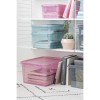 Boîte de rangement grise rose ou Bleue avec couvercle 32 litres SMARTSTORE