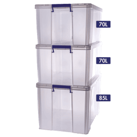 Lot de 3 Caisses de rangement Professionnel avec couvercle FELLOWES