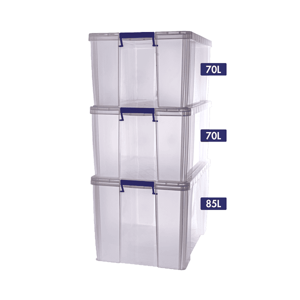 Lot de 3 Caisses de rangement Professionnel avec couvercle FELLOWES