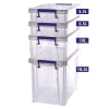 Lot de 4 Boîtes de rangement Professionnelles 2 x 5,5 l / 1 x 10 l / 1 x 18,5 l FELLOWES