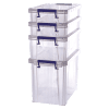 Lot de 4 Boîtes de rangement Professionnelles 2 x 5,5 l / 1 x 10 l / 1 x 18,5 l FELLOWES