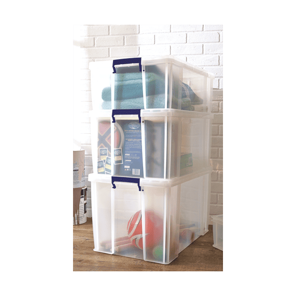 Boîte de rangement transparente pour professionnel 48 litres FELLOWES
