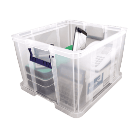 Boîte de rangement transparente pour professionnel 48 litres FELLOWES