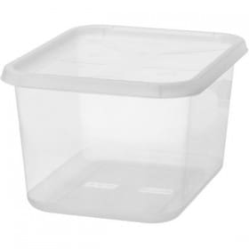 Boîte de rangement transparente avec couvercle 25 litres Basic
