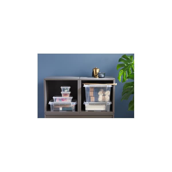 Petite boîte plastique plate transparente avec couvercle 0,9 l ProBox Plast team