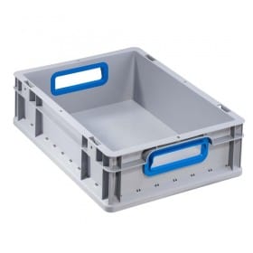Bac Euro poignées ouvertes ProfiPlus EuroBox 412 gris/bleu Allit
