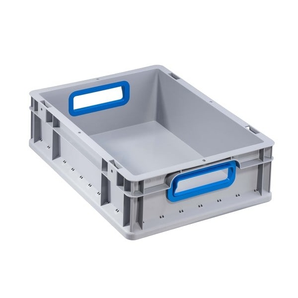 Bac Euro poignées ouvertes ProfiPlus EuroBox 412 gris/bleu Allit