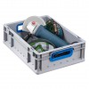 Bac Euro poignées ouvertes ProfiPlus EuroBox 412 gris/bleu Allit