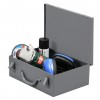Mallette en acier pour outils.