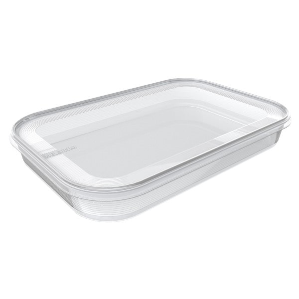 Boîte alimentaire congélation rectangulaire plate&nbsp;1,5 litres Plast team