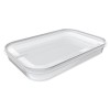 Boîte alimentaire congélation rectangulaire plate&nbsp;1,5 litres Plast team