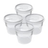 4 Boîtes pour frigidaire et congélateur rondes 300 ml Plast team