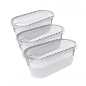 3 Boîtes pour frigidaire et congélateur 800 ml Plast team