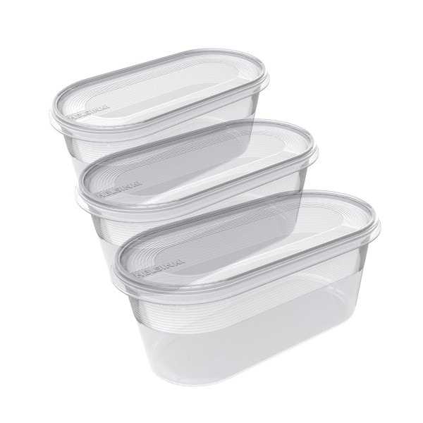 3 Boîtes pour frigidaire et congélateur 800 ml Plast team