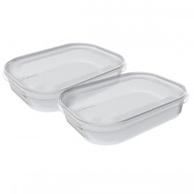2 Boîtes rectangulaires pour frigo et congélateur 700 ml Plast team