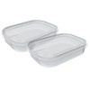 2 Boîtes rectangulaires pour frigo et congélateur 700 ml Plast team