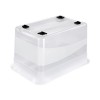 Grande Boîte transparente à roulettes pour ranger les jouets 52 litres Keeeper