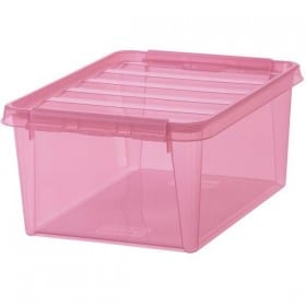 Boite transparente rose