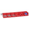 Lot de 6 bacs à bec rouge Taille 2 avec rail ProfiPlus Allit