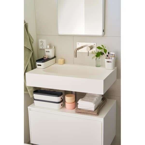 Bac de rangement Salle de Bain Blanc 1,32 litres SMARTSTORE