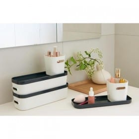Couvercle gris pour bac de rangement Compact Slim Smartstore