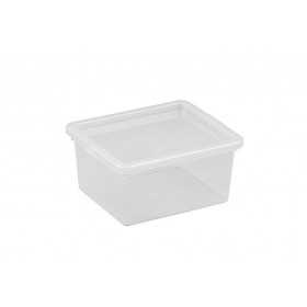 Petite boite empilable transparente avec couvercle Plast team