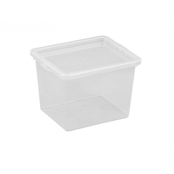 Petite boite empilable transparente avec couvercle Plast team