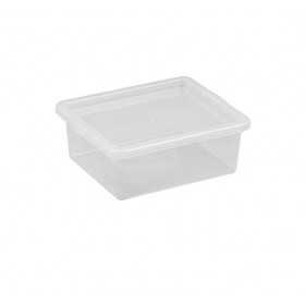 Petite boite empilable transparente avec couvercle Plast team