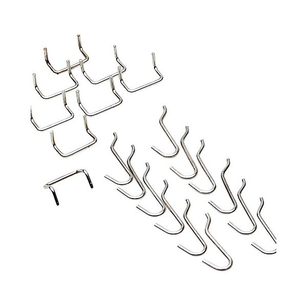 20 crochets chromés pour panneau mural pour Outils Allit