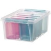 Boîte de rangement transparente avec 6 casiers de couleurs SMARTSTORE