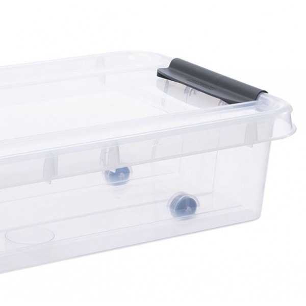 Boîte de rangement sous lit 31 litres à roulettes ProBox PLAST TEAM