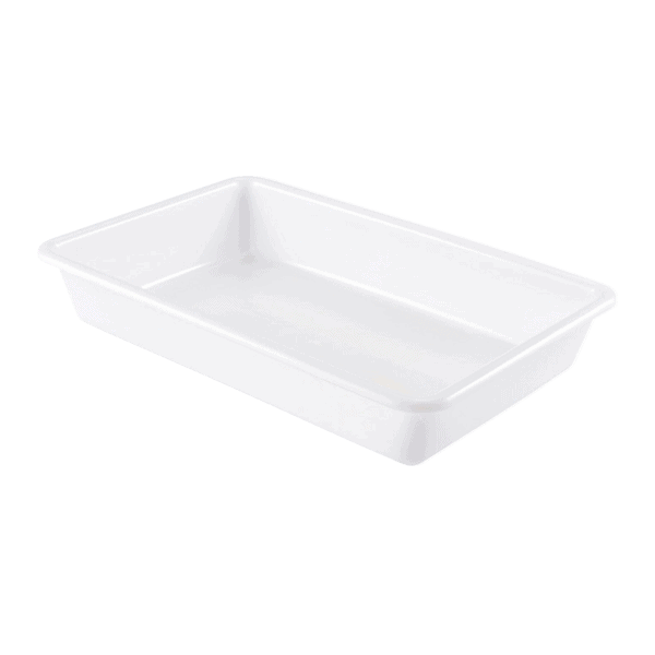 Bac alimentaire plat blanc 2 litres GILAC