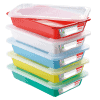 Lot de 5 Bacs plats témoins avec couvercle 8 litres HACCP GILAC