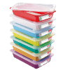 Lot de 7 Bacs plats témoins avec couvercle 8 litres HACCP GILAC
