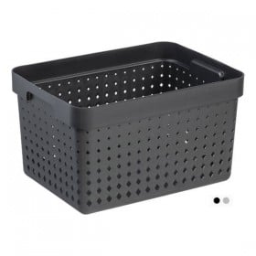 Corbeille de rangement noire pour bureau ou Salle de Bain L