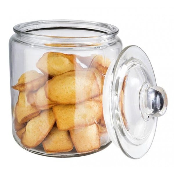 Bocal de conservation en verre pour biscuits