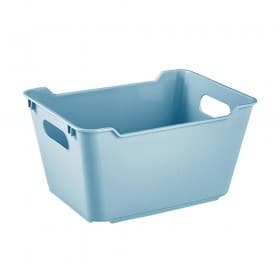 Petit Panier de rangement gris avec poignées 1,8 litres