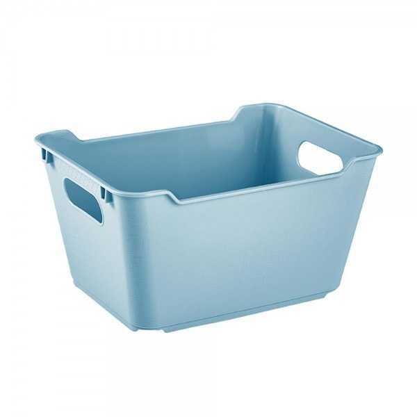 Petit Panier de rangement gris avec poignées 1,8 litres