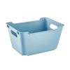 Petit Panier de rangement gris avec poignées 1,8 litres