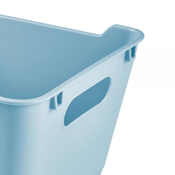 Petit Panier de rangement gris avec poignées 1,8 litres