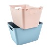 Bac de rangement bleu avec poignées 12 litres