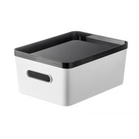 Couvercle gris pour bac de rangement L