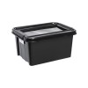 Boîte de rangement Noire 32 litres pour Garage en Plastique Recyclé