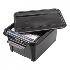 Boîte de rangement robuste Noire 32 litres pour Garage